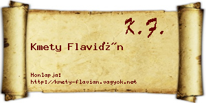 Kmety Flavián névjegykártya